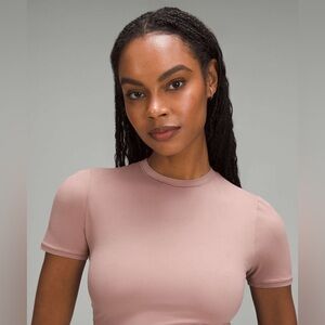 Lululemon Wundermost Ultra-Soft Nulu Crewneck Cropped T-Shirt